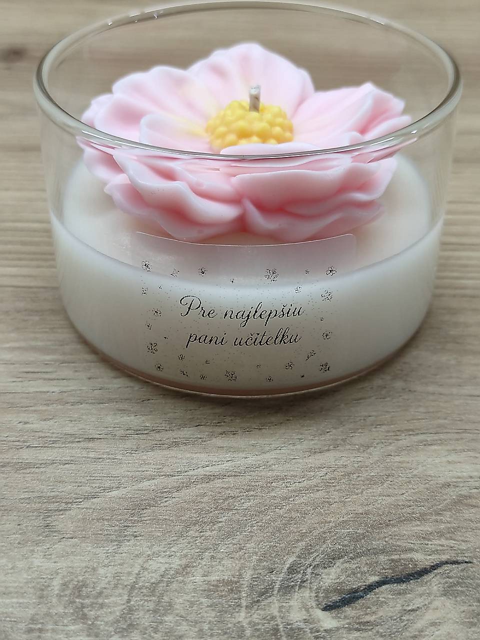 Sójová sviečka darček pre pani učiteľku