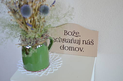 Tabuľky - Tabuľka Domáce požehnanie Latte - 18423620_