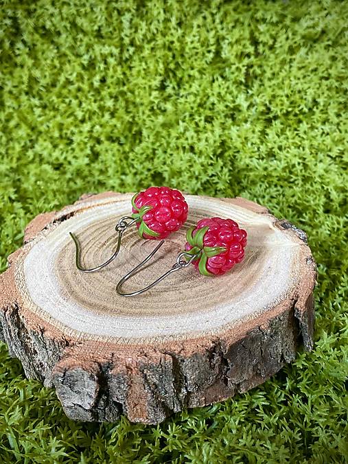 Náušnice - Raspberry - 18429975_