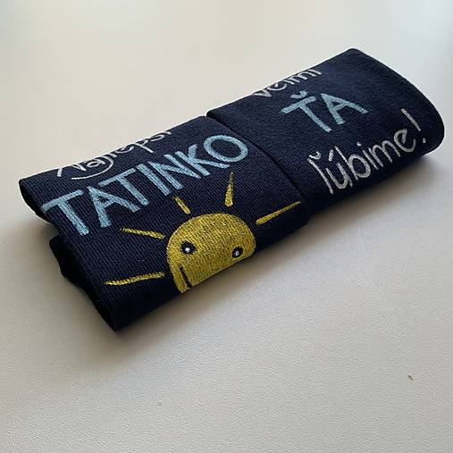 Maľované ponožky pre najlepšieho ocka / tata / tatina / ocinka (Na tmavomodrých)