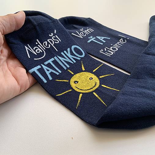 Maľované ponožky pre najlepšieho ocka / tata / tatina / ocinka (Na tmavomodrých)