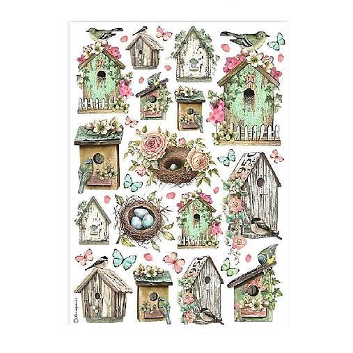 Papier - Ryžový papier A4 - motív príroda - Stamperia-DFSA4890 - 18432380_
