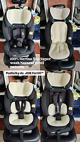 Detský textil - VLNIENKA zmenšovacia vložka do autosedačky Joie Fortifi 100% Merino top super wash Natural - 18432321_