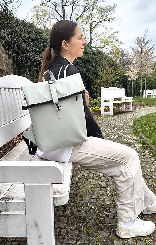 Batohy - Ronya backpack zelená šalvějová - 18431232_