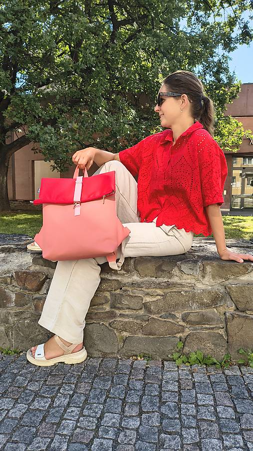 Batohy - Ronya backpack pink citrus - 18431242_