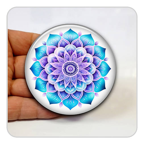 Zrkadielka - Zrkadielko - Mandala 001 v organzovom vrecúšku - 18431733_
