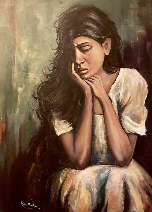 Obrazy - Ťarcha na duši (50 x 70 cm) - 18431087_