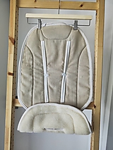 Detský textil - Vlnienka Podložka do kočíka CYBEX Priam 100% Merino top super wash Natural 100% ľan Sand-pieskový - 18433780_