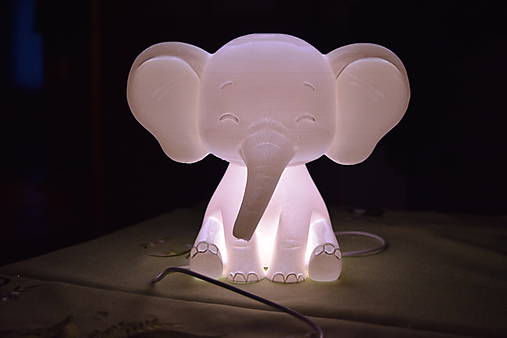 Svietidlá - 3D LED lampa SLon - 18432551_