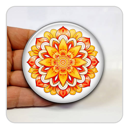 Zrkadielka - Zrkadielko - Mandala 015 v organzovom vrecúšku - 18433166_