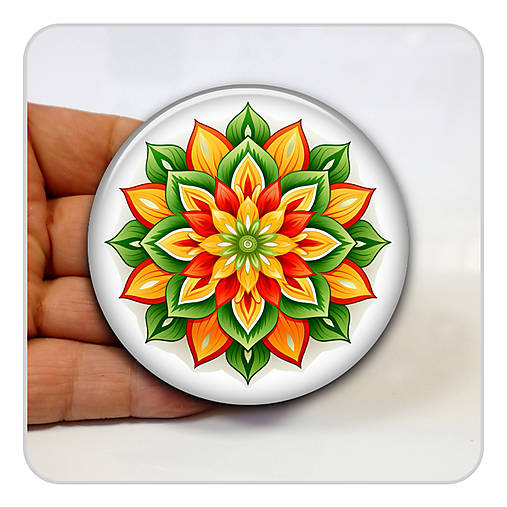 Zrkadielka - Zrkadielko - Mandala 013 v organzovom vrecúšku - 18433168_