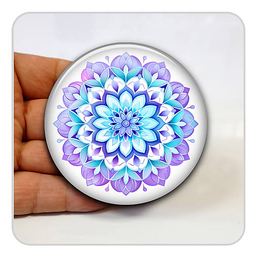 Zrkadielka - Zrkadielko - Mandala 002 v organzovom vrecúšku - 18433169_