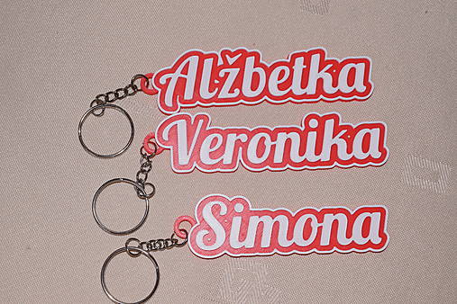 Kľúčenky - 3D kľúčenka s menom | Personalizovaný darček - 18435158_