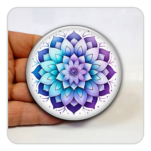 Zrkadielka - Zrkadielko - Mandala 003 v organzovom vrecúšku - 18434504_