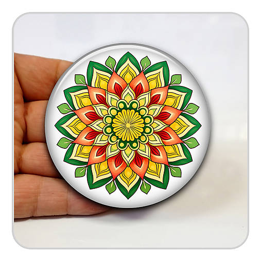 Zrkadielka - Zrkadielko - Mandala 014 v organzovom vrecúšku - 18434532_