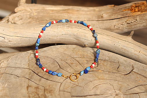 Náhrdelník choker s lapis lazuli
