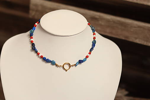Náhrdelník choker s lapis lazuli