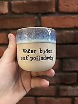 Nádoby - Vlastný text 180ml pohárik (Svetlo-modrá) - 18436145_