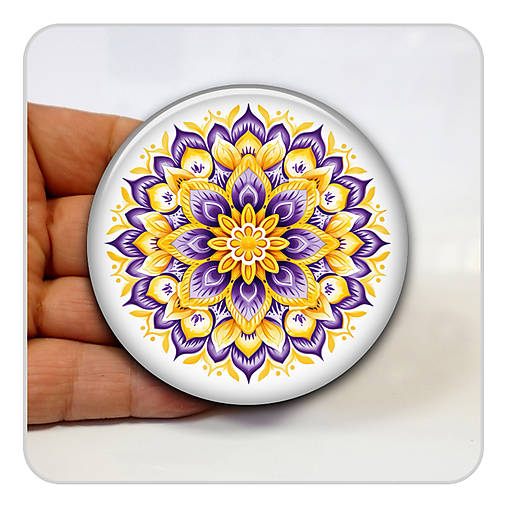 Zrkadielka - Zrkadielko - Mandala 017 v organzovom vrecúšku - 18437636_