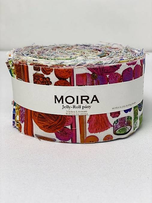 MOIRA Jelly-Roll pásy – Rainbow Crafter's Stash | 40 pásov zo 100 % bavlny | Jelly-Roll Rug