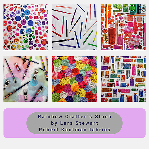 MOIRA Jelly-Roll pásy – Rainbow Crafter's Stash | 40 pásov zo 100 % bavlny | Jelly-Roll Rug