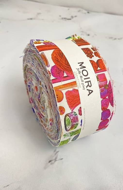 MOIRA Jelly-Roll pásy – Rainbow Crafter's Stash | 40 pásov zo 100 % bavlny | Jelly-Roll Rug