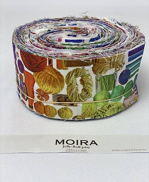 MOIRA Jelly-Roll pásy – Rainbow Crafter's Stash | 40 pásov zo 100 % bavlny | Jelly-Roll Rug