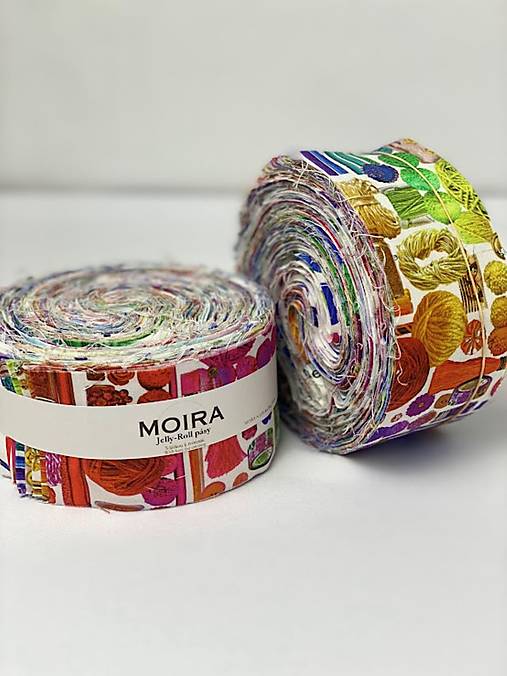 MOIRA Jelly-Roll pásy – Rainbow Crafter's Stash | 40 pásov zo 100 % bavlny | Jelly-Roll Rug
