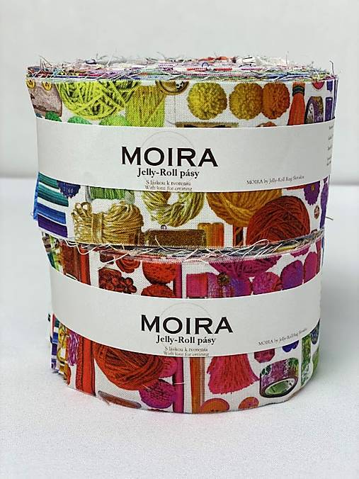 MOIRA Jelly-Roll pásy – Rainbow Crafter's Stash | 40 pásov zo 100 % bavlny | Jelly-Roll Rug