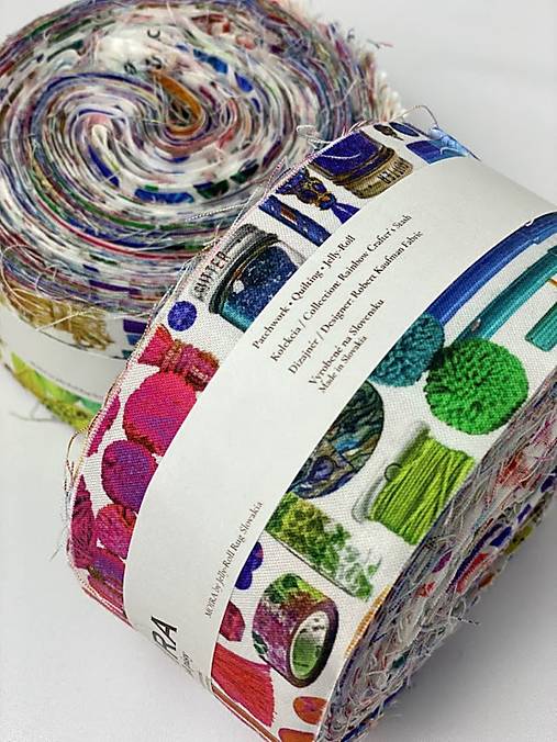MOIRA Jelly-Roll pásy – Rainbow Crafter's Stash | 40 pásov zo 100 % bavlny | Jelly-Roll Rug
