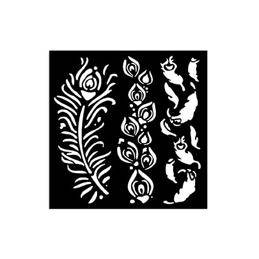 Nástroje - Šablóna - pávie pierko - Stamperia - KSTDS13 - 18438787_