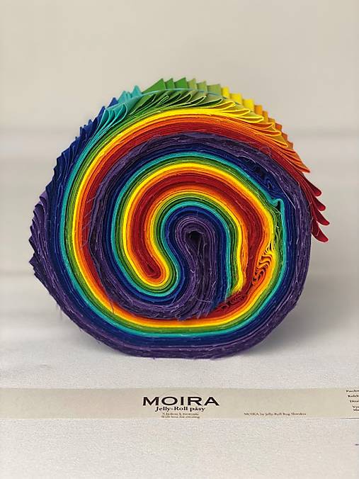 MOIRA Jelly-Roll pásy – KONA Cotton Solids | 40 pásov zo 100 % bavlny | Jelly-Roll Rug