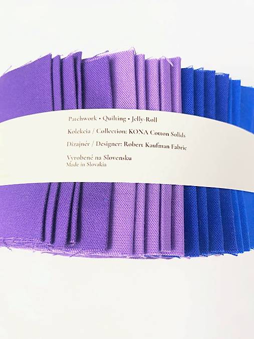 MOIRA Jelly-Roll pásy – KONA Cotton Solids | 40 pásov zo 100 % bavlny | Jelly-Roll Rug