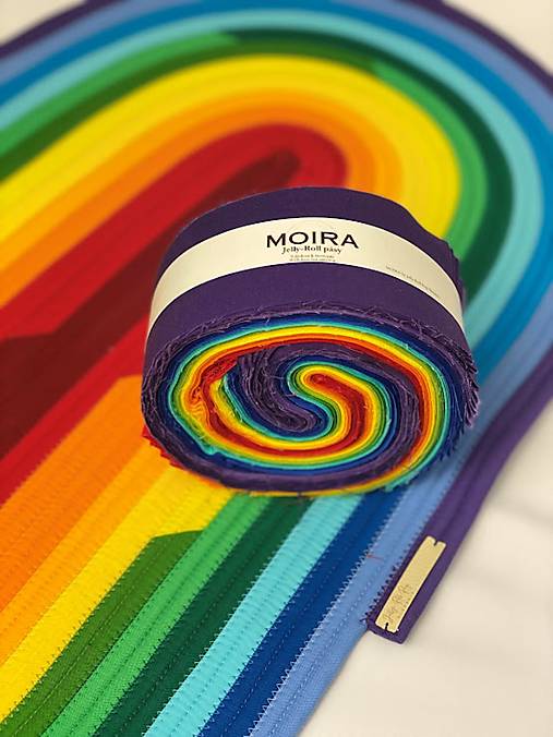 MOIRA Jelly-Roll pásy – KONA Cotton Solids | 40 pásov zo 100 % bavlny | Jelly-Roll Rug