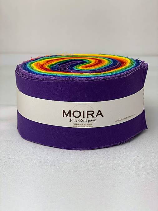 MOIRA Jelly-Roll pásy – KONA Cotton Solids | 40 pásov zo 100 % bavlny | Jelly-Roll Rug