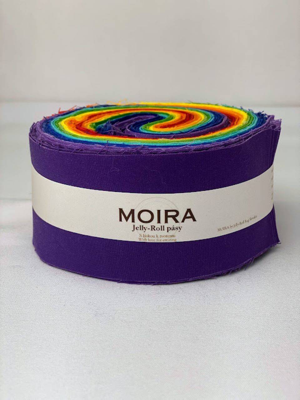 MOIRA Jelly-Roll pásy – KONA Cotton Solids | 40 pásov zo 100 % bavlny | Jelly-Roll Rug