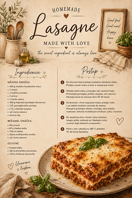 Obrazy - Samostatný obraz Food Collection Lasagne - 18440412_