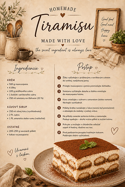 Obrazy - Samostatný obraz Food Collection Tiramisu - 18440426_