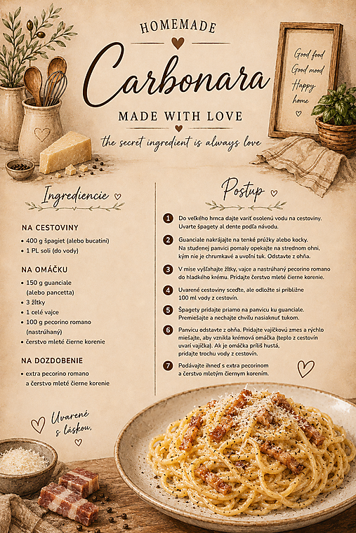 Obrazy - Samostatný obraz Food Collection Carbonara - 18440431_
