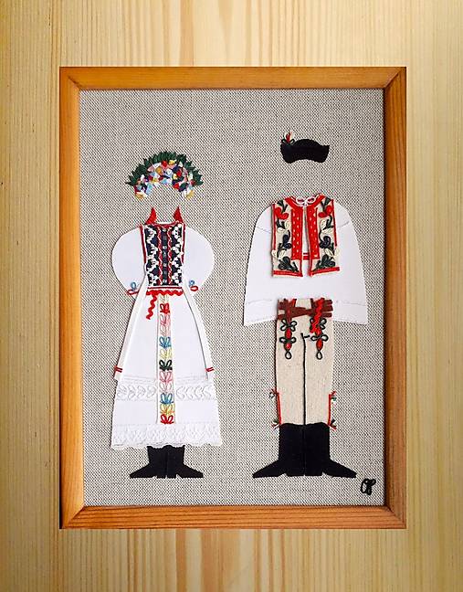 Dekorácie - Krojovaný pár Liptov svadobný - 18441404_