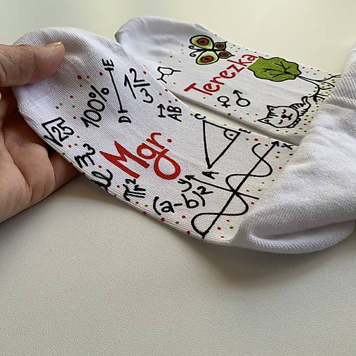 Maľované ponožky s titulom a menom