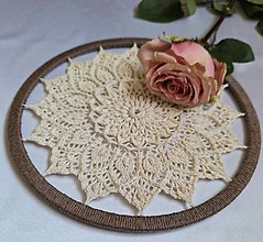 Dekorácie - Mandala "Cotton Bloom" - 18440886_