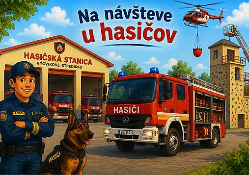 Hračky - Na návšteve u hasičov - 18440950_