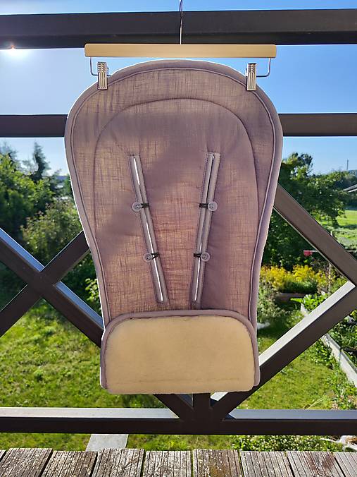 Detský textil - VLNIENKA podložka do kočíka THULE  Urban Glide 4 100% MERINO TOP SUPER WASH  100% ľan Grey - 18442496_