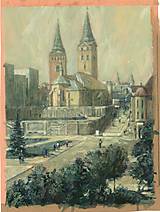 Obrazy - Hometown, Farský kostol v lete - 18444500_