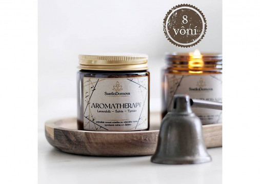 AKCIA - Sviečka zo 100% sójového vosku - AROMATHERAPY - 7vôní - 95g/26-28hod