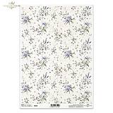 Papier - Ryžový papier A4 - kvietkovaná tapeta - ITD Collection - R2597 - 18448266_