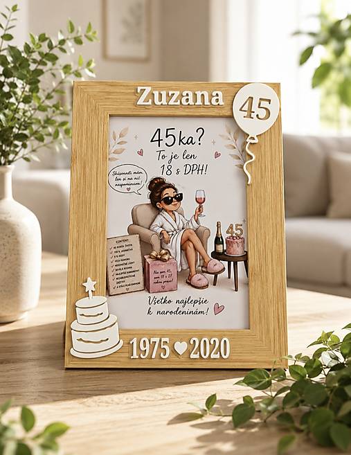 Rámiky - Personalizovaný fotorámik k narodeninám | Vtipný darček s menom - 18448239_