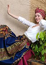 Sukne - AFRICKÁ DLOUHÁ SUKNĚ - MODRÁ MAKENZI - 18451416_