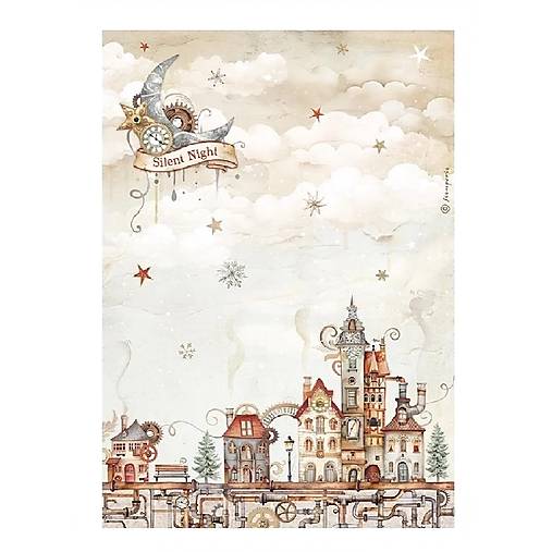 Papier - Ryžový papier A4 - motív vianočný - Stamperia - DFSA4936 - 18451578_